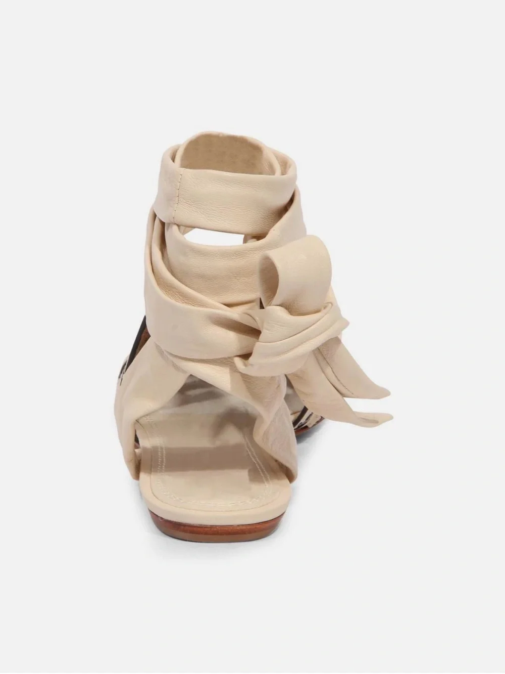 Tory Burch Basketweave Wrap Flat (Calf Leather/Soft Nappa Leather) Size 7.5